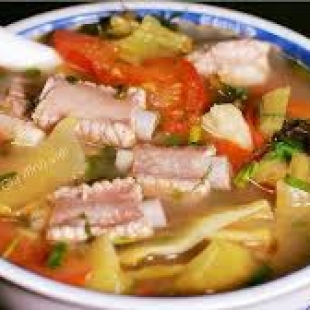 Canh Sườn Heo Nấu Cải Chua