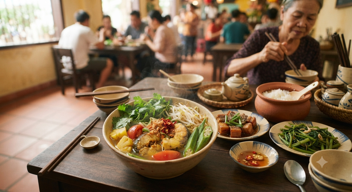 Phân tích từng yếu tố làm nên bát canh chua chuẩn vị